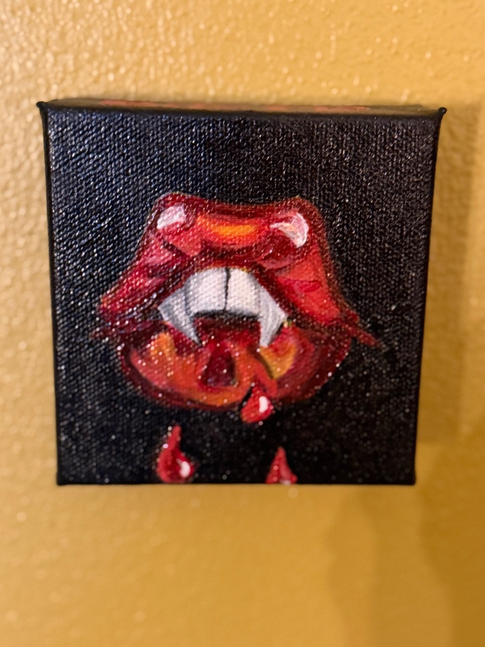 Halloween vampire fang art